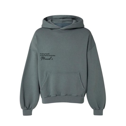 Oversized hoodie-IRON GRAY