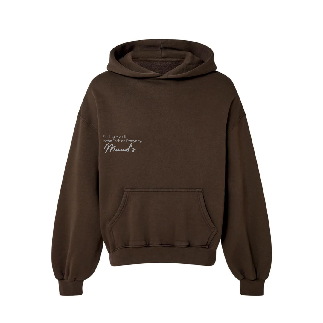 Oversized hoodie-DARK CHOCOLATE