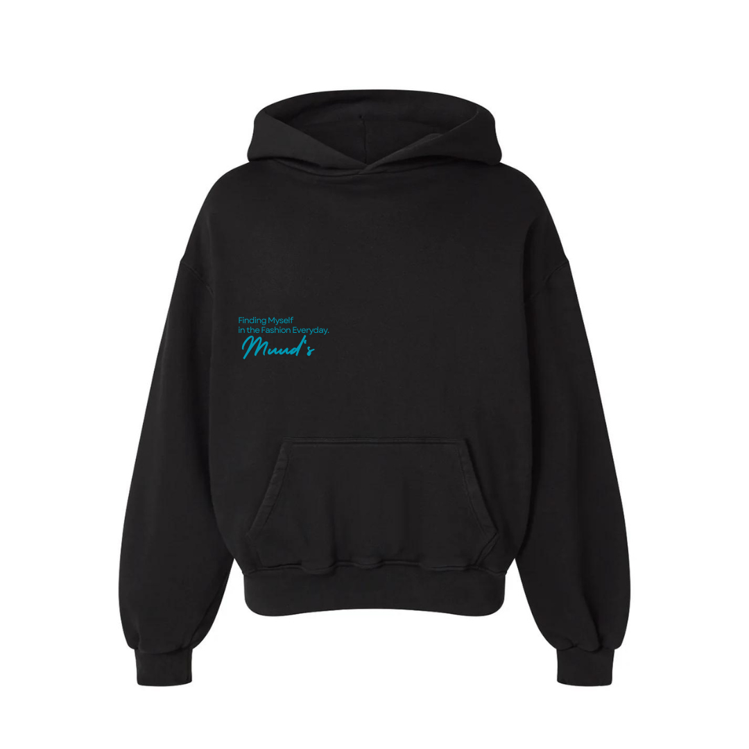 Oversized hoodie-JET BLACK